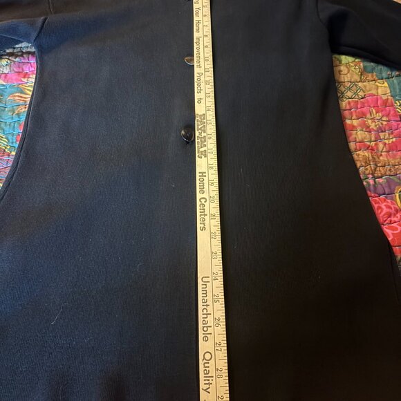 Long Black United Knitwear Cardigan Sweater size Small - Picture 7 of 7